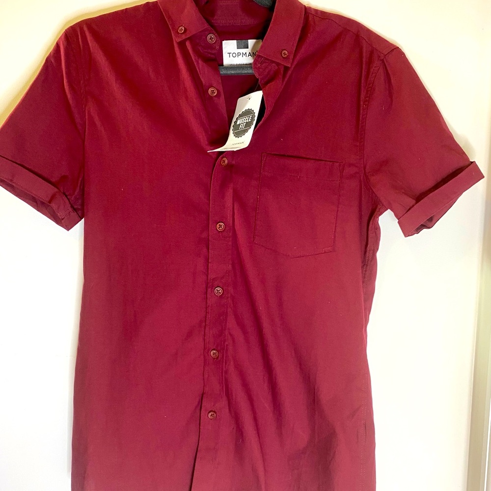 BRAND NEW Topman button up short sleeve shirt!
